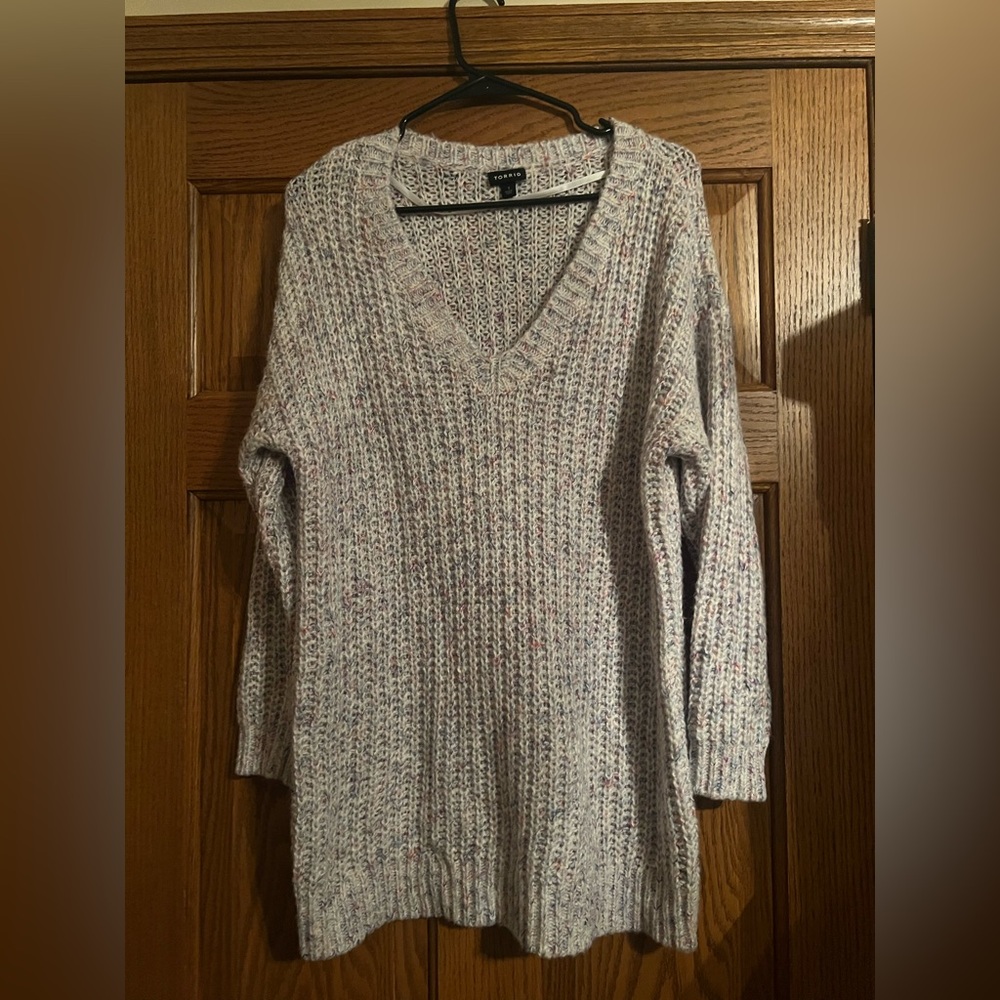 Torrid V-Neck Chunky Knit Sweater